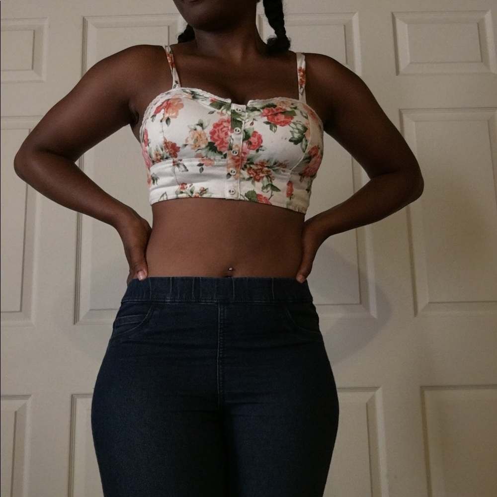 Floral crop top
